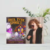 Four Ever Spooky - 4e verjaardag uitnodiging (Staand voorkant)