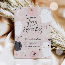 Four Ever Spooky Boho Halloween Ghost 4e Verjaarda Kaart