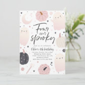 Four Ever Spooky Boho Halloween Ghost 4e Verjaarda Kaart (Staand voorkant)