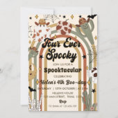 Four Ever Spooky Groovy Cactus Halloween Verjaarda Kaart (Voorkant)