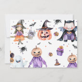 Four Ever Spooky Halloween Ghost 4th Verjaardag Kaart (Achterkant)