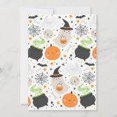 Four Ever Spooky Halloween Ghost 4th Verjaardag Kaart (Achterkant)