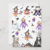 Four Ever Spooky Halloween Ghost 4th Verjaardag Kaart (Achterkant)