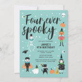 Four Ever Spooky Halloween Uitnodiging (Voorkant)