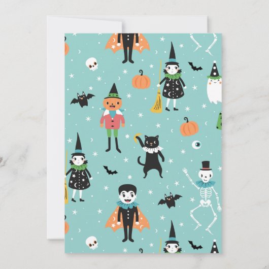 Four Ever Spooky Halloween Uitnodiging (Achterkant)