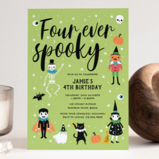 Four Ever Spooky Halloween Uitnodiging