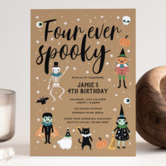 Four Ever Spooky Halloween Uitnodiging