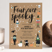 Four Ever Spooky Halloween Uitnodiging