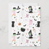 Four Ever Spooky Halloween Verjaardagsuitnodiging Kaart (Achterkant)