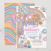 Four Ever Spooky Hippie Halloween 2nd Birthday Kaart (Voorkant / Achterkant)