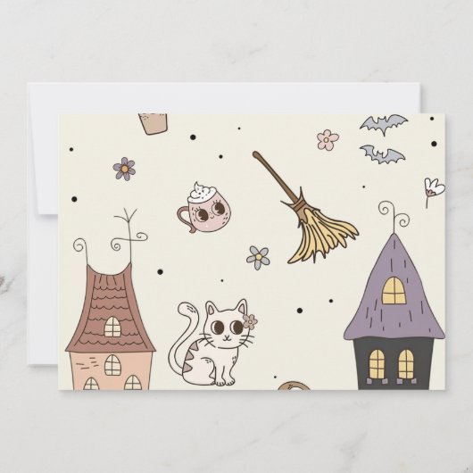 Four Ever Spooky Leuke Ghost Halloween Verjaardag Kaart (Achterkant)