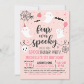 Four Ever Spooky Verjaardagsuitnodiging - Meisje ( Kaart (Voorkant)