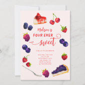 Four Ever Sweet Berries en Cakes Verjaardag Kaart (Voorkant)