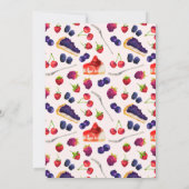 Four Ever Sweet Berries en Cakes Verjaardag Kaart (Achterkant)