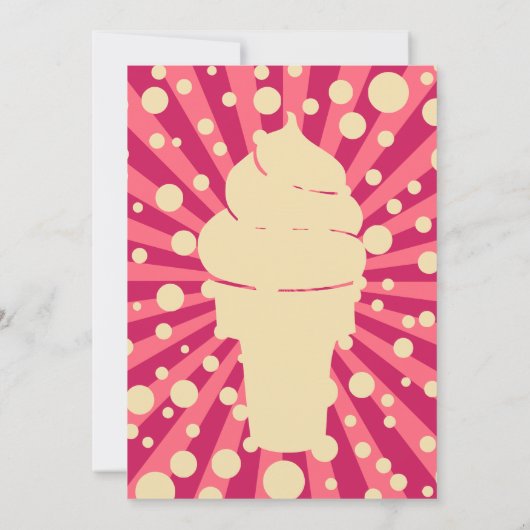 Four Ever Sweet Ice Cream 4e Verjaardagsfeest Kaart (Achterkant)