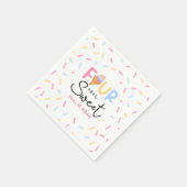 Four Ever Sweet Ice Cream 4e Verjaardagsfeest Servet (Hoek)
