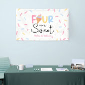 Four Ever Sweet Ice Cream 4e Verjaardagsfeest Spandoek (Beurs)