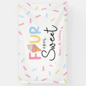 Four Ever Sweet Ice Cream 4e Verjaardagsfeest Spandoek (Verticaal)