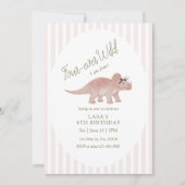 Four-ever Wild Dinosaur Birthday Kaart (Voorkant)