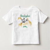 Four Ever Wild Jungle Safari Jongens 4e Verjaardag Kinder Shirts (Voorkant)