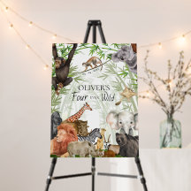 Four ever wild safari 4de verjaardag welkomstbord