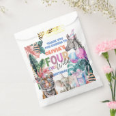 Four ever Wild three Safari Party Animal thank you Bedankzakje (Gezegeld)