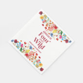 Four Ever Wild Wildflower 4e verjaardagsfeestje Servet (Hoek)