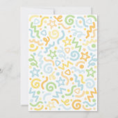 Four Ever Young Confetti Balloon 4th Birthday Kaart (Achterkant)