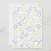 Four Ever Young Confetti Balloon 4th Birthday Kaart (Achterkant)