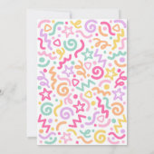 Four Ever Young Confetti Balloon 4th Birthday Kaart (Achterkant)