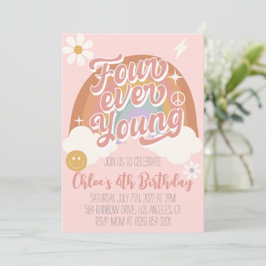 Four Ever Young Rainbow Kaart (Staand voorkant)