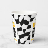 Four Ever Young Retro Fourth 4th Birthday Party Papieren Bekers (Rechts)