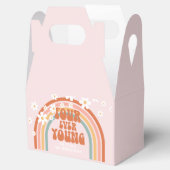 Four Ever Young Retro regenboog 4e verjaardag Bedankdoosjes (Geopend)