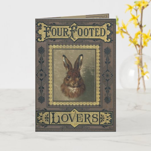 Four Footed Lovers Wenskaart Kaart (Gele Bloem)