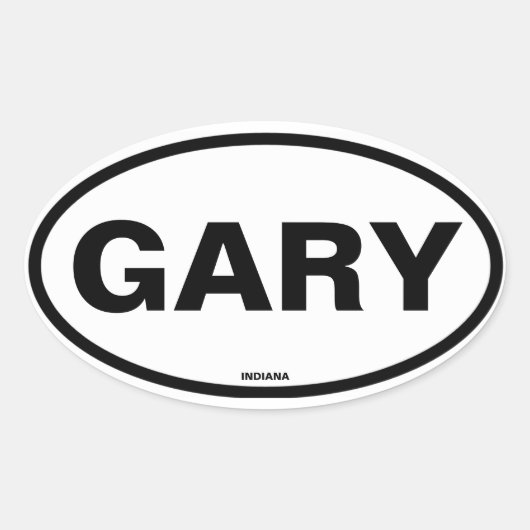 FOUR Gary Indiana Ovale Sticker (Voorkant)