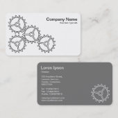 Four Gears II - Zwart-wit = Grijs Rug Visitekaartje (Voorkant / Achterkant)