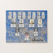 Four Generation Winter Family Tree Photos Puzzle Legpuzzel (Horizontaal)