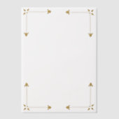 Four Gold Corners Wedding  Vellum Uitnodigingen (Voorkant)