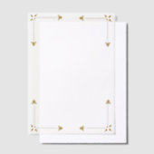 Four Gold Corners Wedding  Vellum Uitnodigingen (Offset)