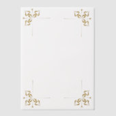 Four Gold Corners Wedding  Vellum Uitnodigingen (Voorkant)