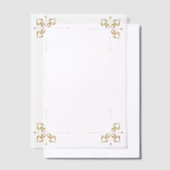 Four Gold Corners Wedding  Vellum Uitnodigingen (Offset)