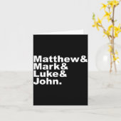 Four Gospels Matthew Mark Luke John Bible  Kaart (Gele Bloem)