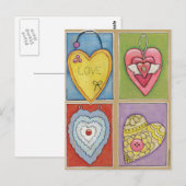 Four Hearts Briefkaart (Voorkant / Achterkant)