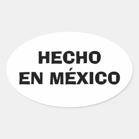 FOUR Hecho en Mexico Ovale Sticker (Voorkant)