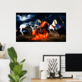 four horse of apocalypse bible biblical poster (Thuiskantoor)