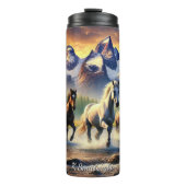 Four Horses Mountain Stream Gallop Thermosbeker (Voorkant)