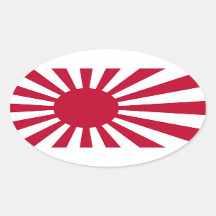 FOUR Imperial Japanse marine Ovale Sticker