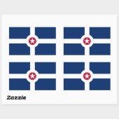 FOUR Indianapolis Flag Rechthoekige Sticker (Vel)