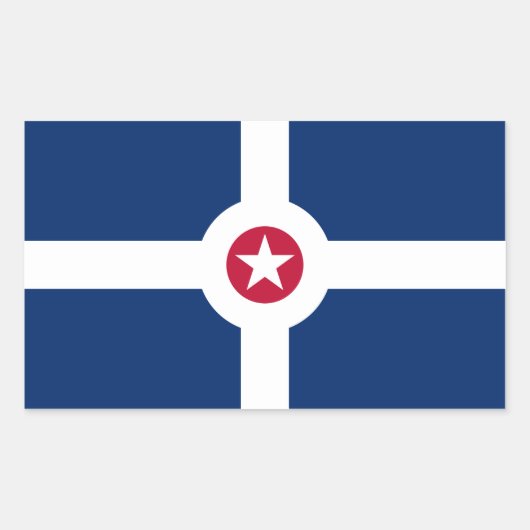 FOUR Indianapolis Flag Rechthoekige Sticker (Voorkant)