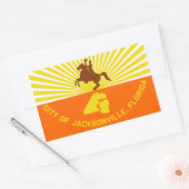 FOUR Jacksonville Flag Rechthoekige Sticker (Envelop)
